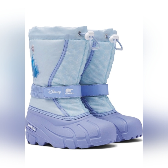 💜NWT🧊 Frosted Purple Disney X Sorel Youth Flurry 'Frozen' Snow Boots Big Girl - Picture 2 of 7